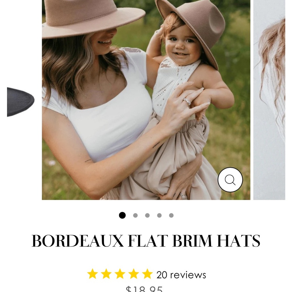 Bordeaux Flat Brim Hat - Tan